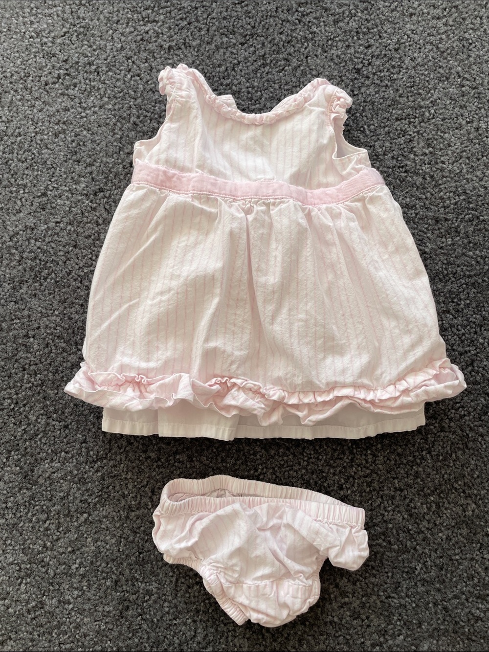 GAP Infant Light Pink Ruffle Dress with Matching Bloomers